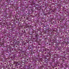 Miyuki rocailles Perlen 11/0 - Raspberry lined crystal ab 11-264
